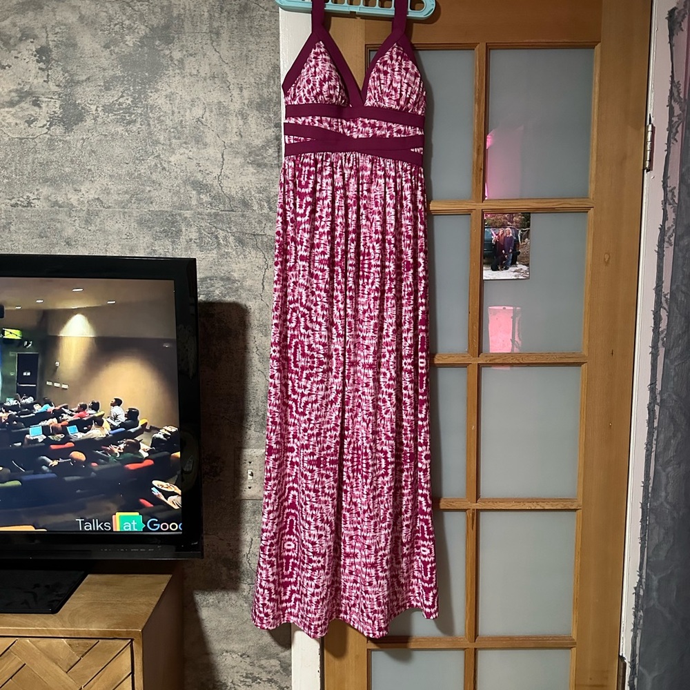 Gorgeous Pink and White Maxi Dress Summer Sun Small